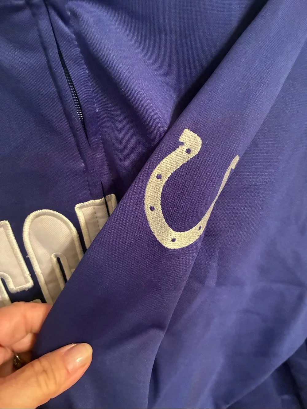 Majestic Purple Colts Full-Zip Varsity Jacket